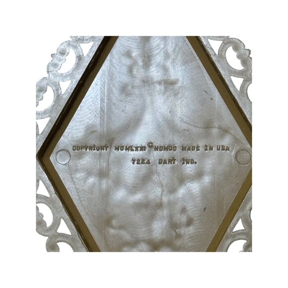 Vintage Homco Wall Plaques Ornate Diamond Shape #7224 & 7225 - Picture 4 of 6